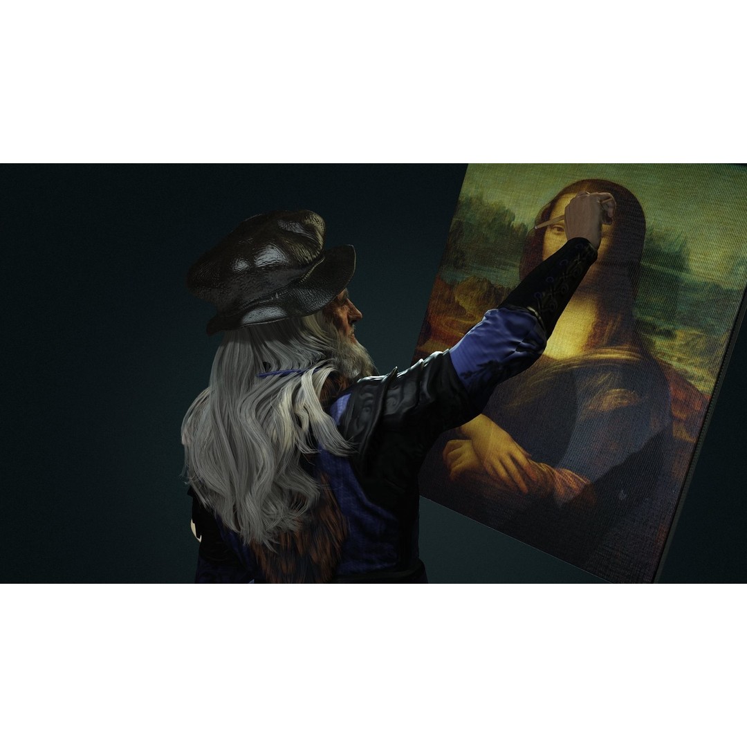 da Vinci Character 3D Model – High Quality Rigged Animation, FBX
