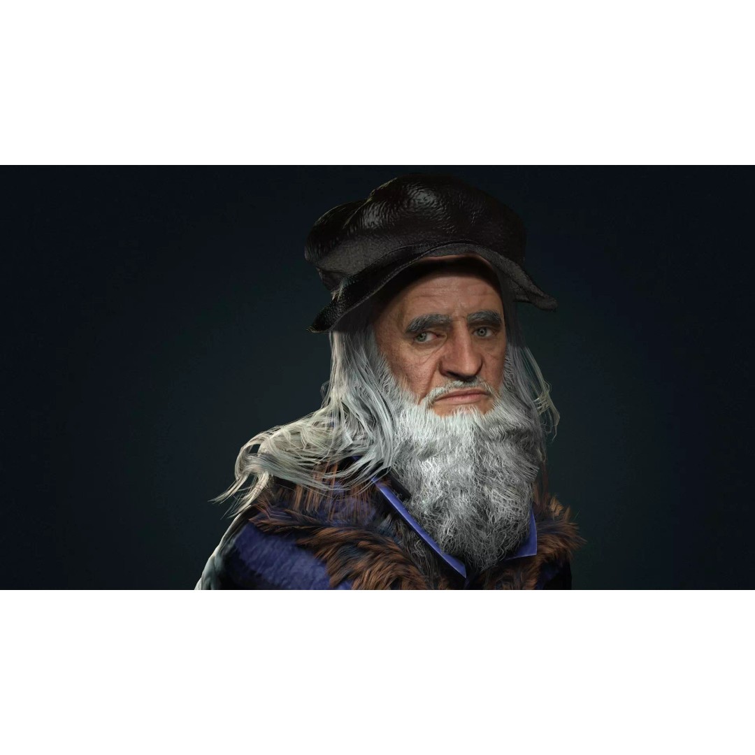 da Vinci Character 3D Model – High Quality Rigged Animation, FBX - View 2