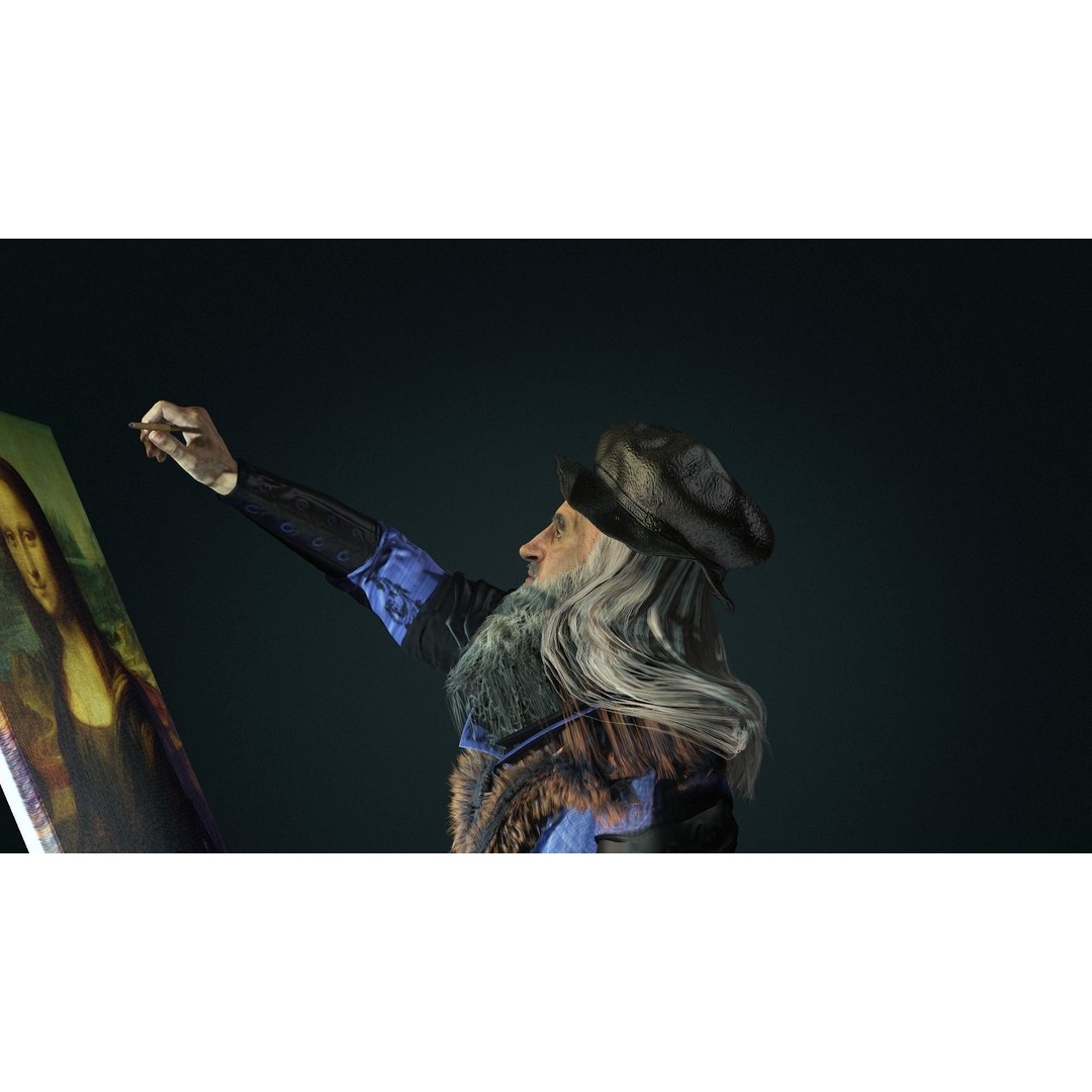 da Vinci Character 3D Model – High Quality Rigged Animation, FBX - View 8