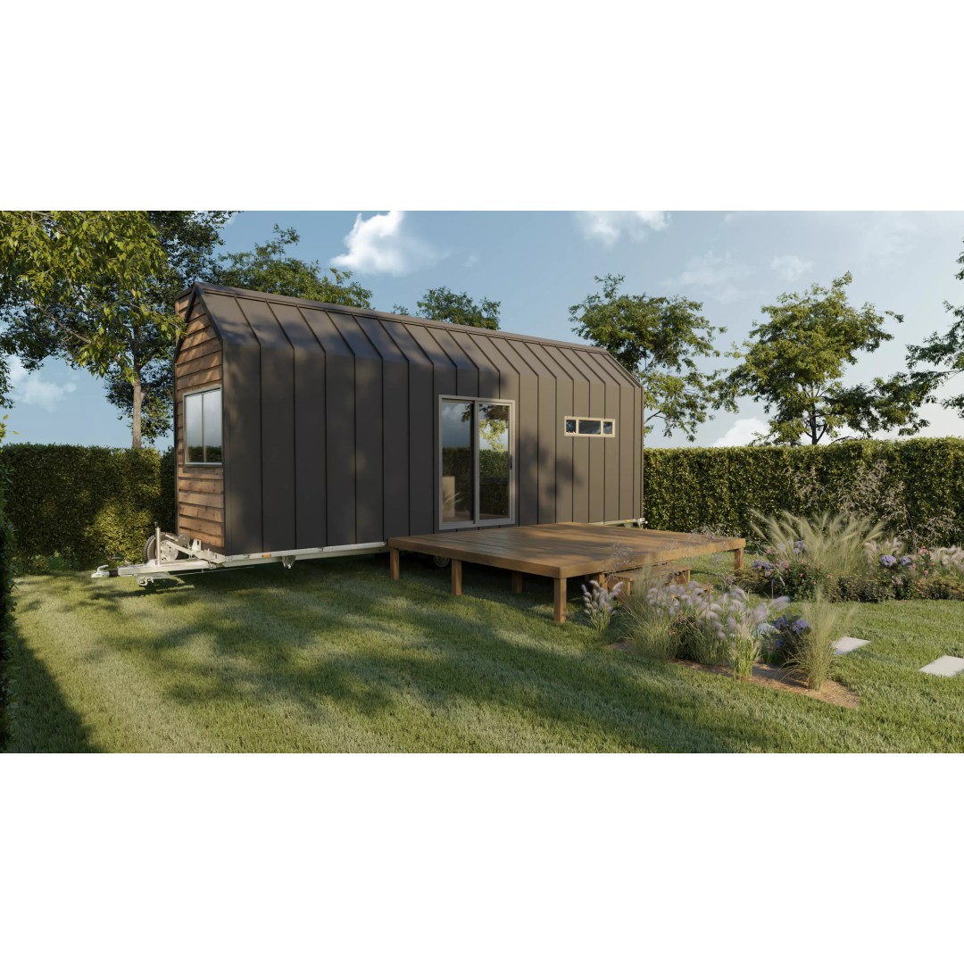 Tiny House 3D Model – Detailed Mobile Home with PBR Textures - View 2