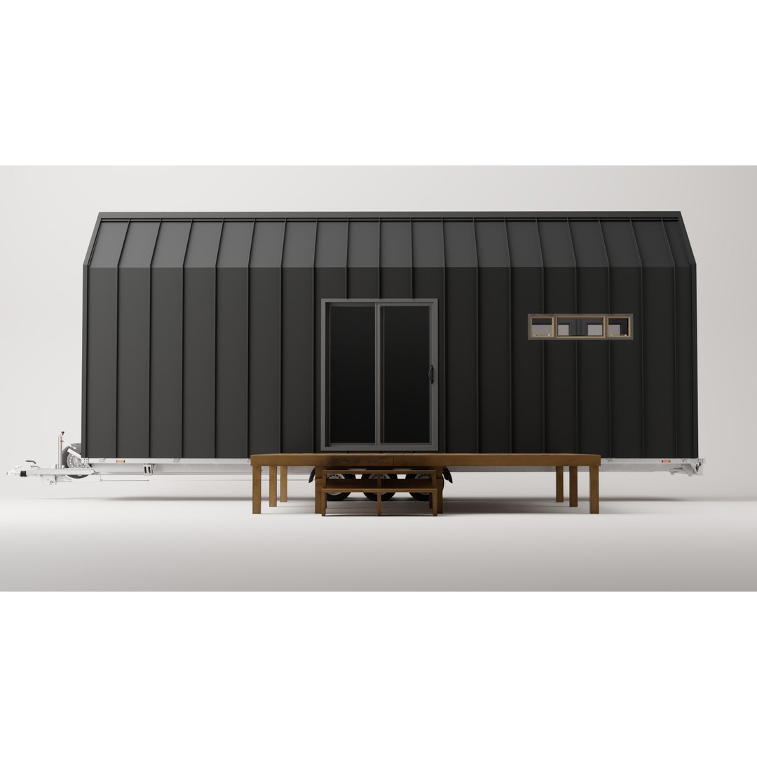 Tiny House 3D Model – Detailed Mobile Home with PBR Textures - View 6