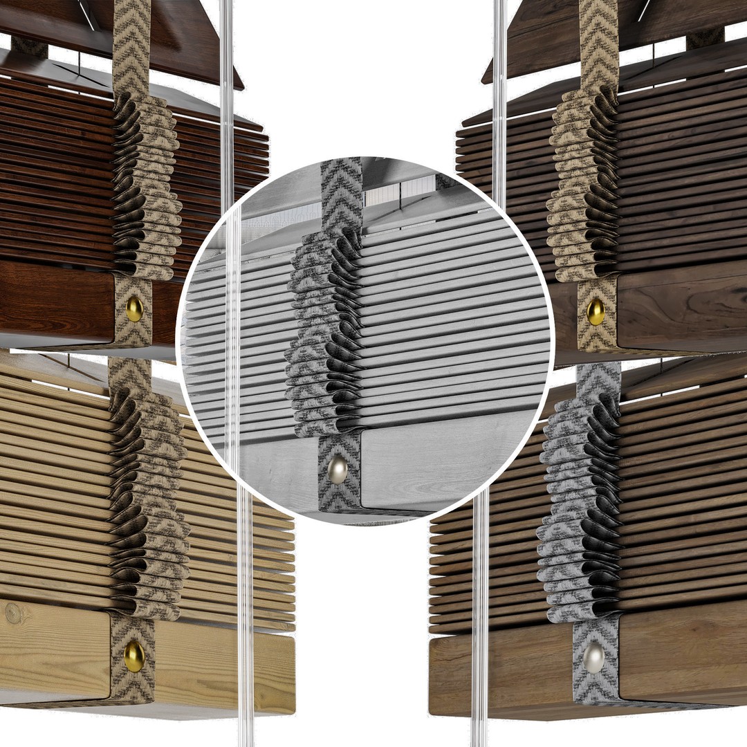 Wood Blind 3D Model – Adjustable Wooden Blinds, OBJ & 3ds Max - View 3