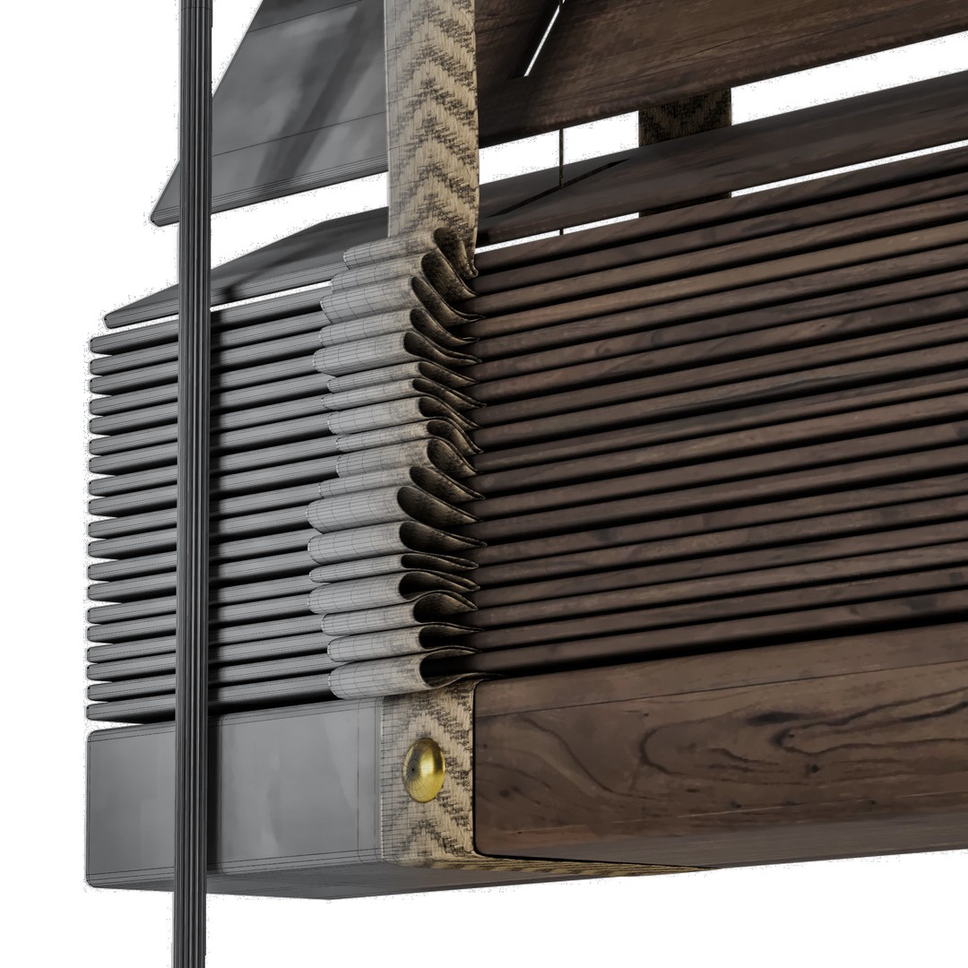 Wood Blind 3D Model – Adjustable Wooden Blinds, OBJ & 3ds Max - View 4