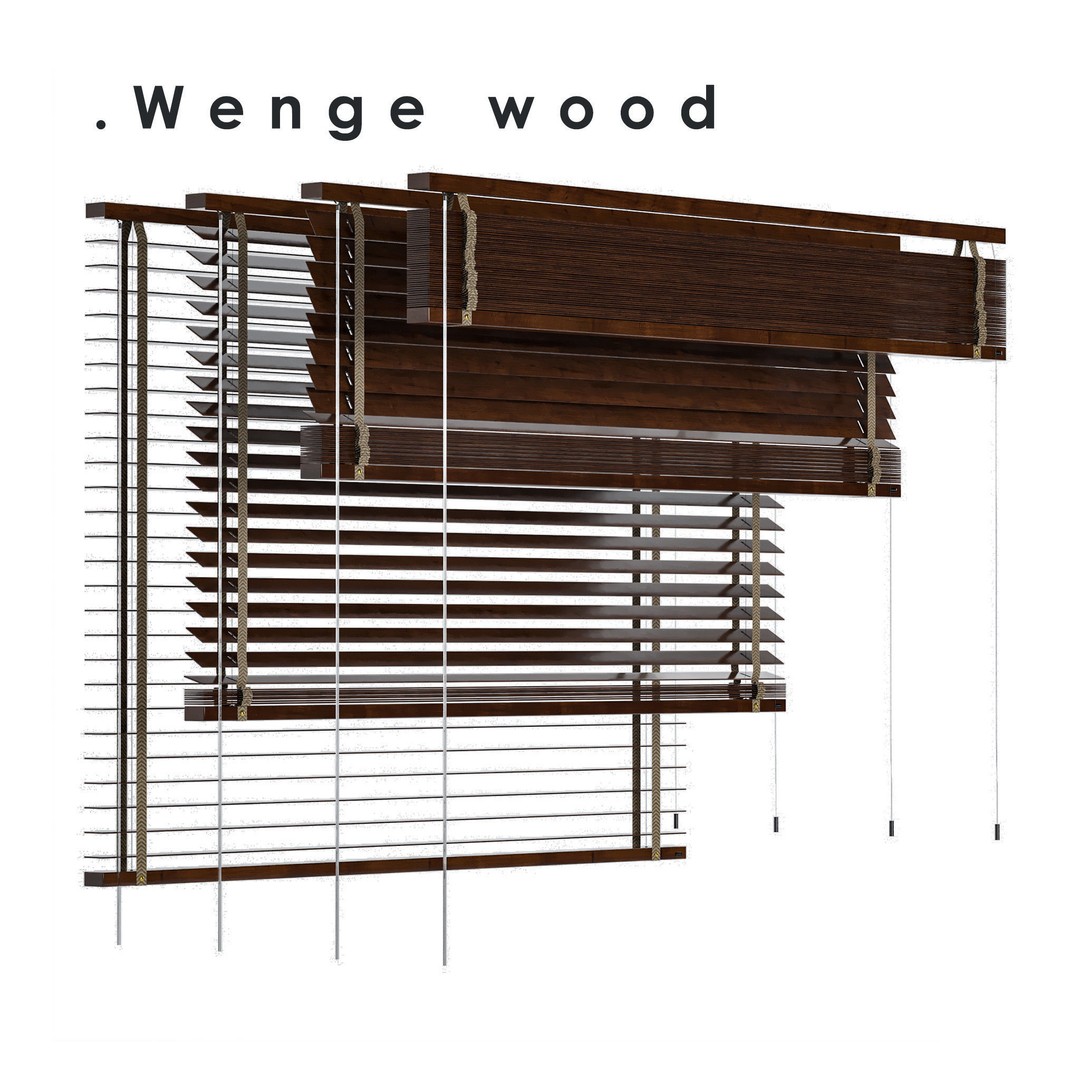 Wood Blind 3D Model – Adjustable Wooden Blinds, OBJ & 3ds Max - View 8