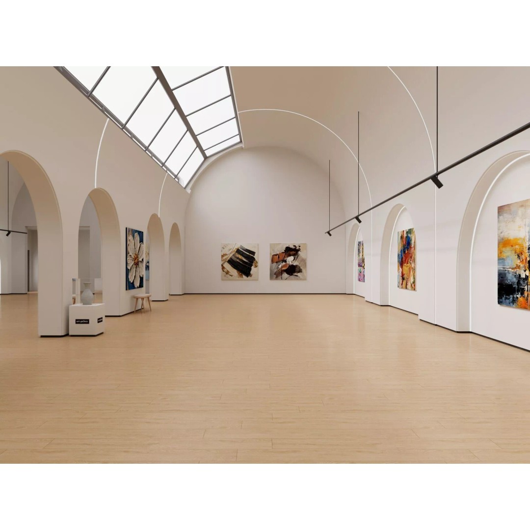 Modern Art Gallery 3D Model – Interior Design with Textures, FBX - View 2