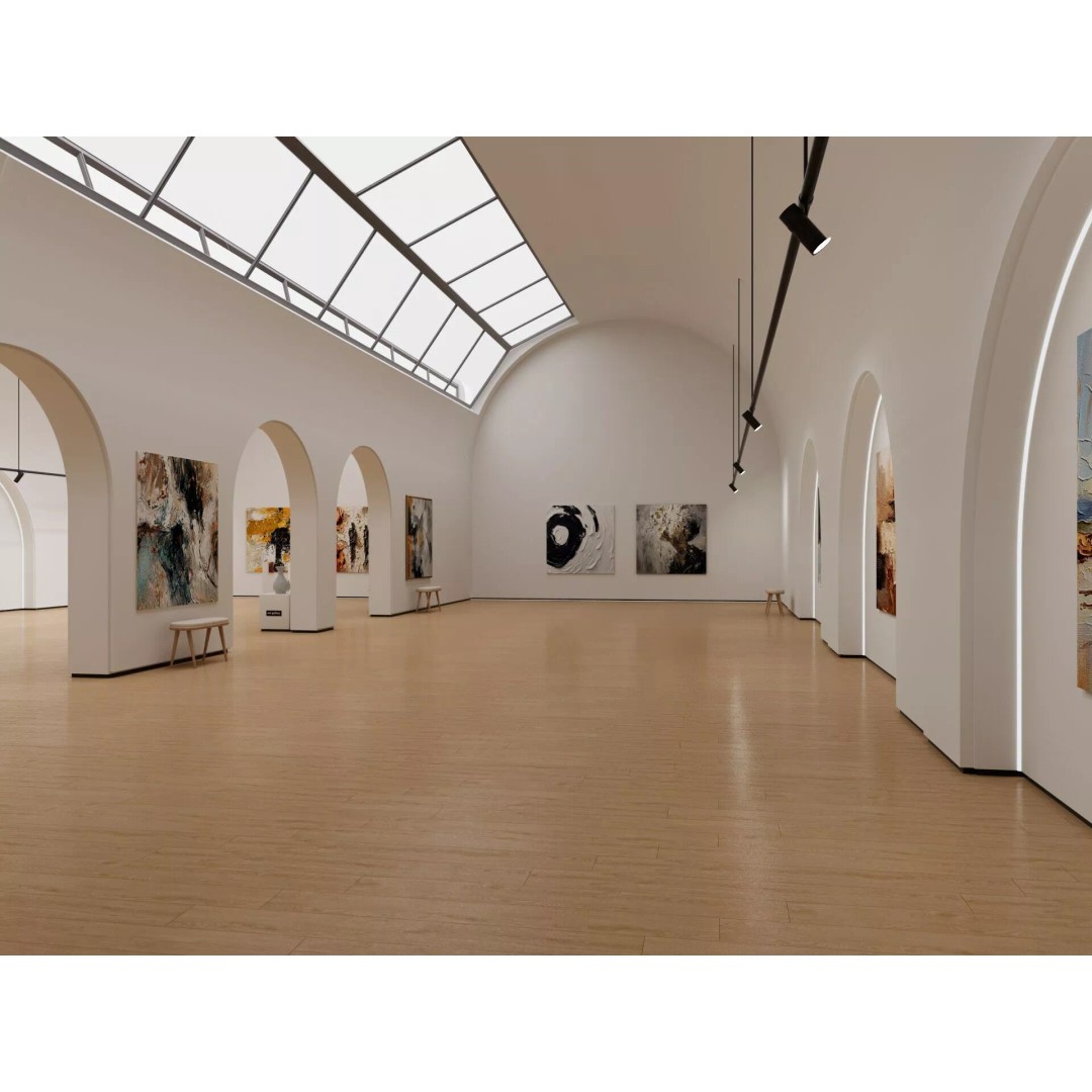 Modern Art Gallery 3D Model – Interior Design with Textures, FBX - View 5
