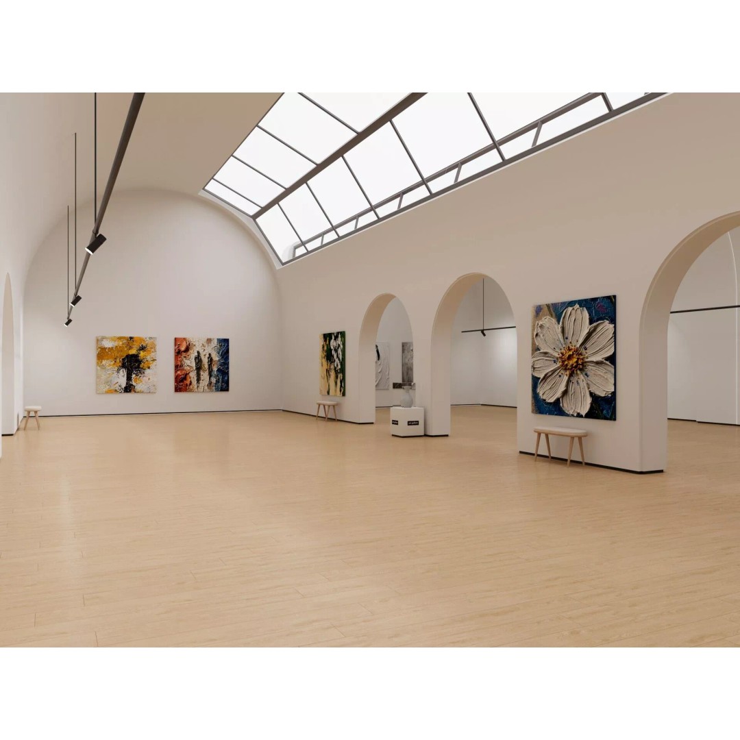 Modern Art Gallery 3D Model – Interior Design with Textures, FBX - View 6