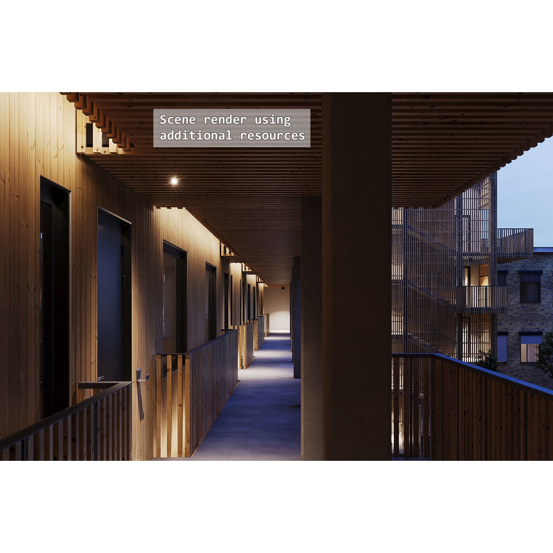 Qvillestaden Residential Apartment Complex 3D Model – Modern Architecture, FBX, OBJ - View 21