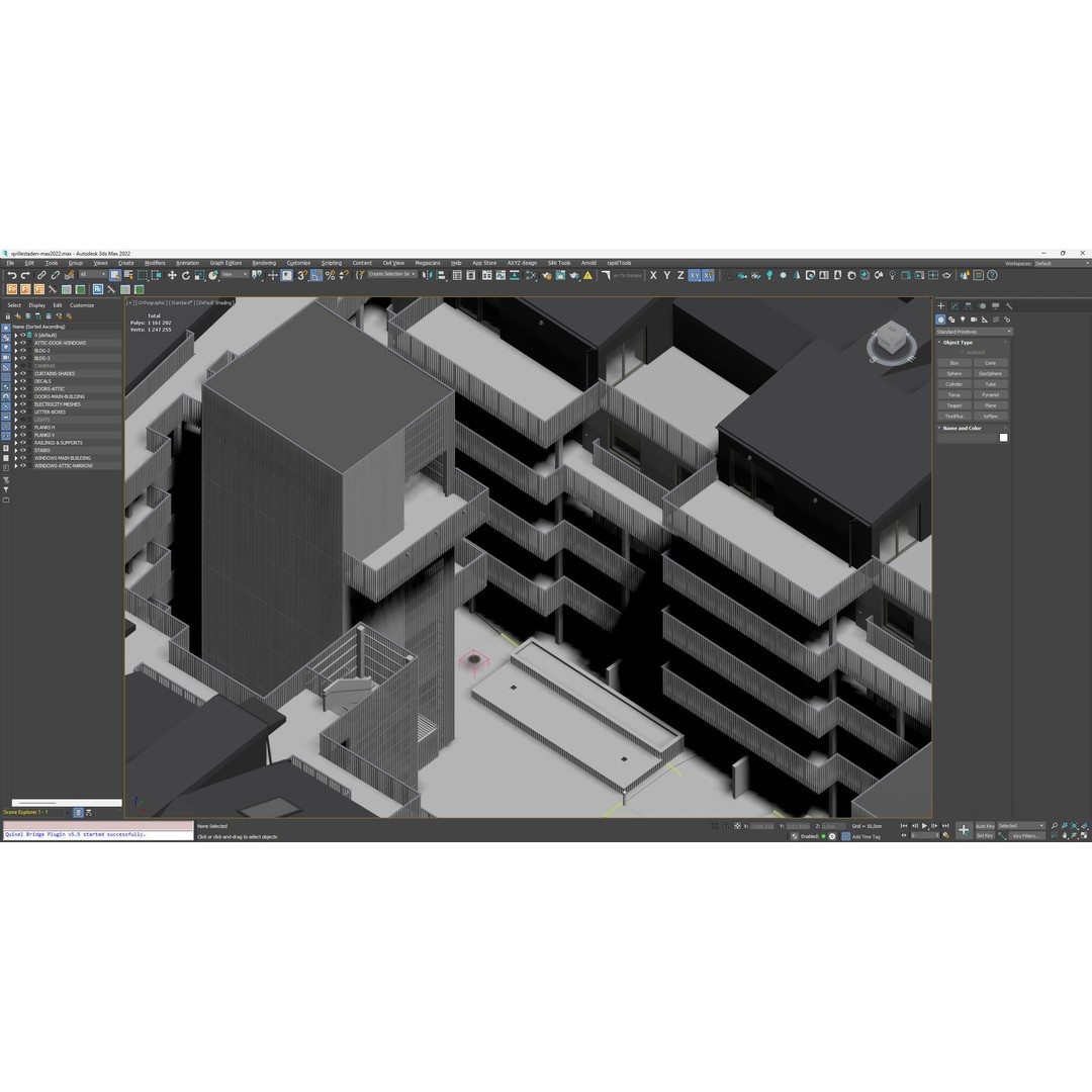 Qvillestaden Residential Apartment Complex 3D Model – Modern Architecture, FBX, OBJ - View 24