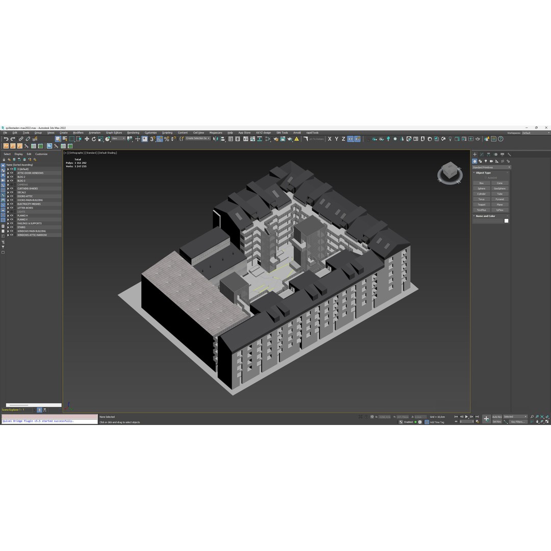 Qvillestaden Residential Apartment Complex 3D Model – Modern Architecture, FBX, OBJ - View 25