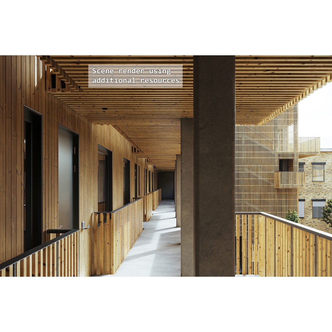Qvillestaden Residential Apartment Complex 3D Model – Modern Architecture, FBX, OBJ - View 9
