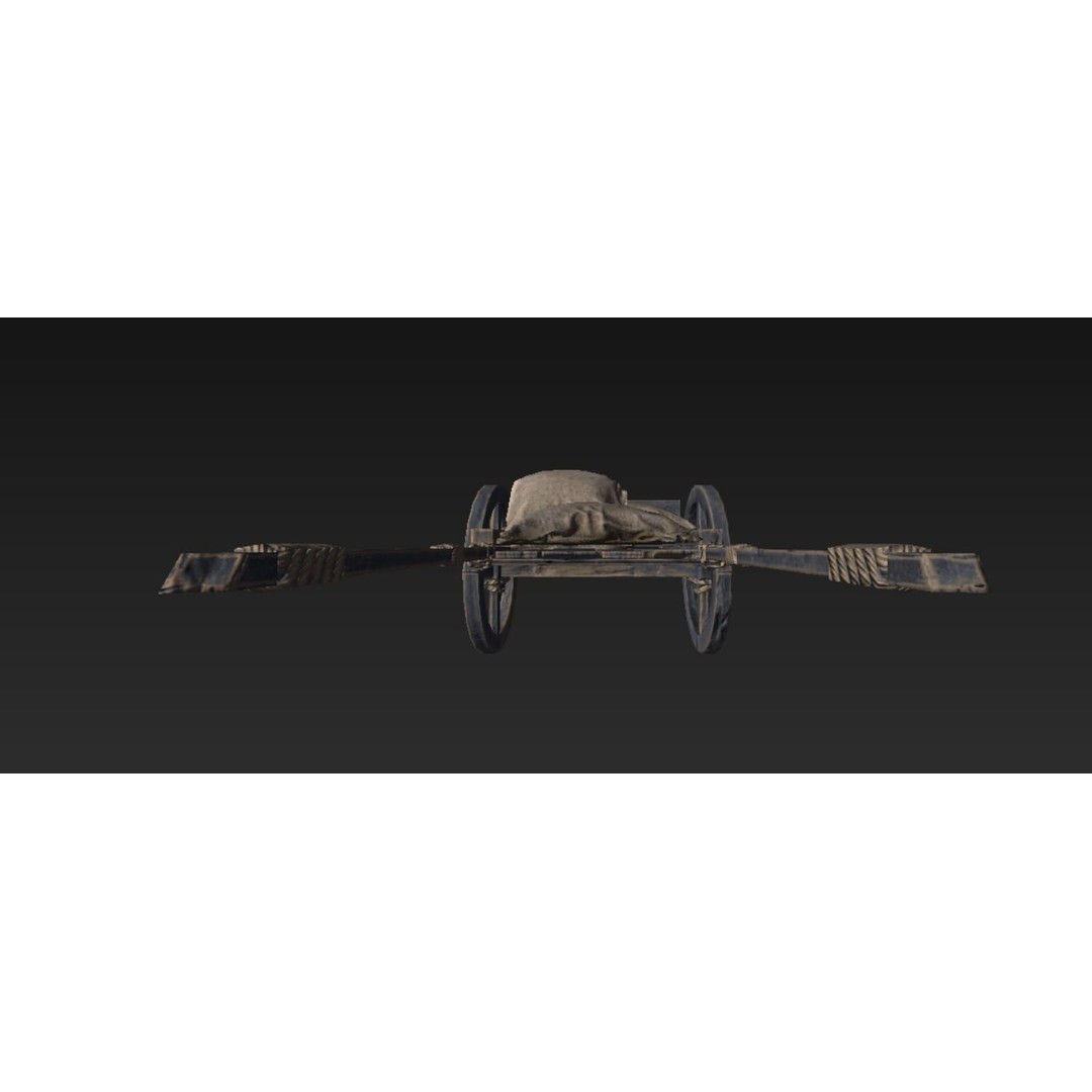 Roman Carriage 3D Model – Low Poly Historical Transport, FBX - View 22