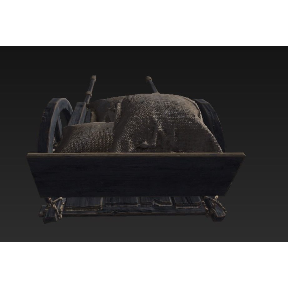 Roman Carriage 3D Model – Low Poly Historical Transport, FBX - View 28