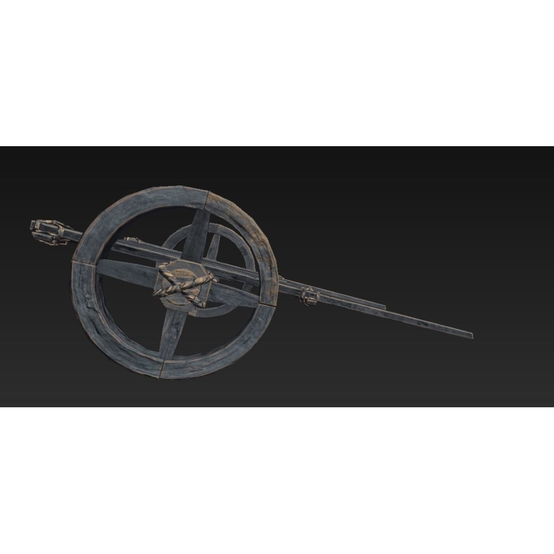 Roman Carriage 3D Model – Low Poly Historical Transport, FBX - View 38