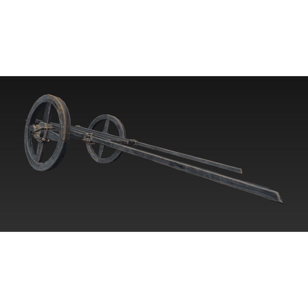 Roman Carriage 3D Model – Low Poly Historical Transport, FBX - View 39