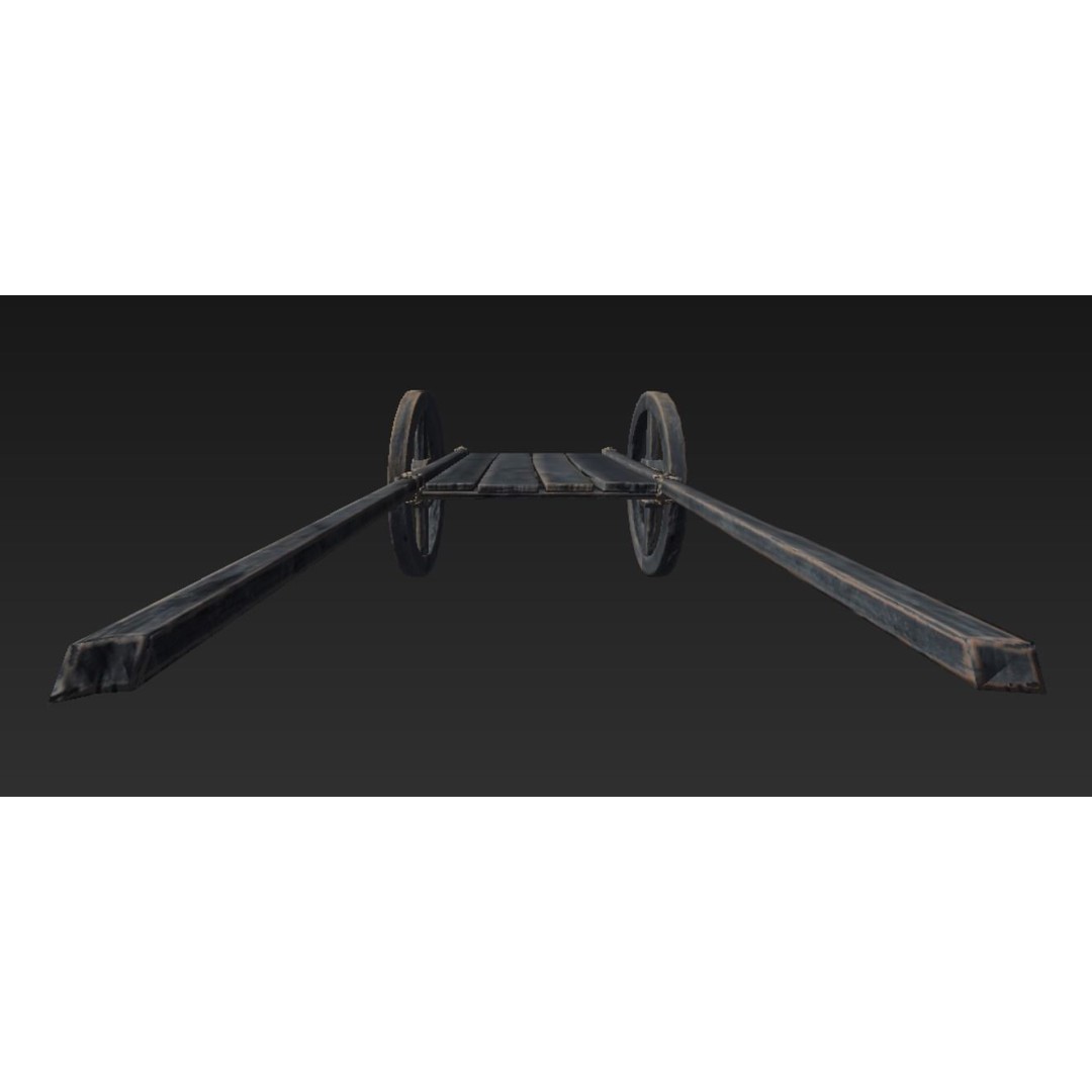 Roman Carriage 3D Model – Low Poly Historical Transport, FBX - View 40