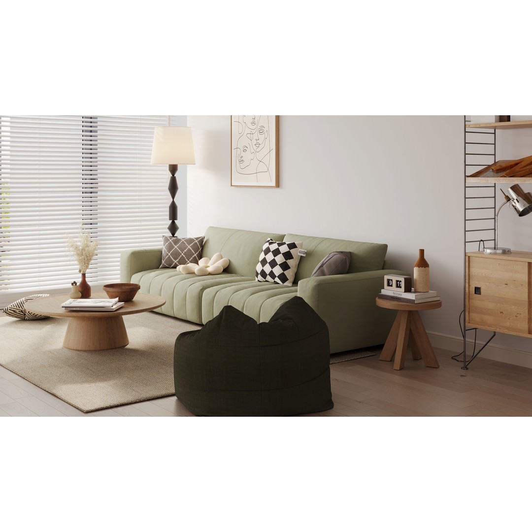 Living Room 3D Model – Modern Apartment Scene, Blender, Corona Ready - View 3