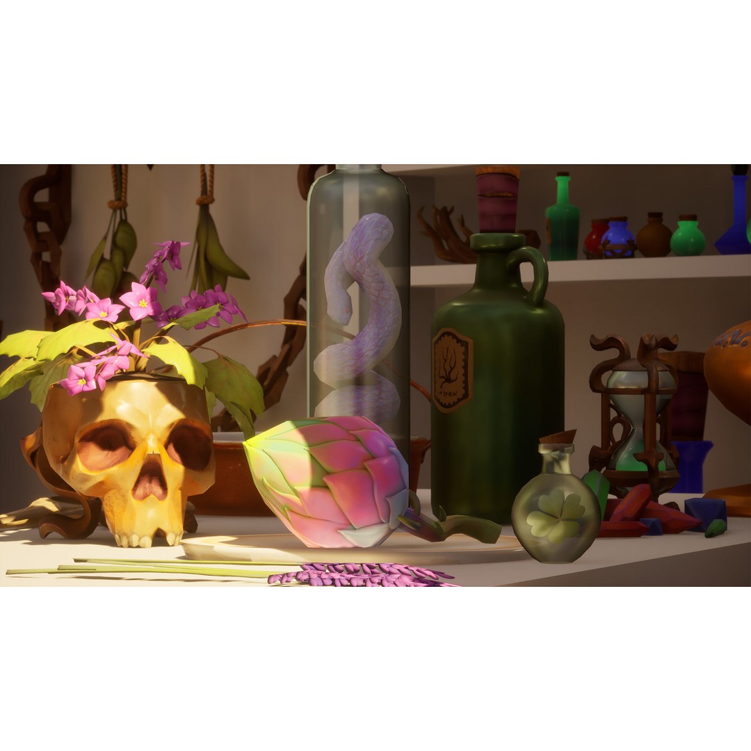 Potion Props 3D Model – Low Poly Fantasy Asset, FBX, PBR Textures - View 22