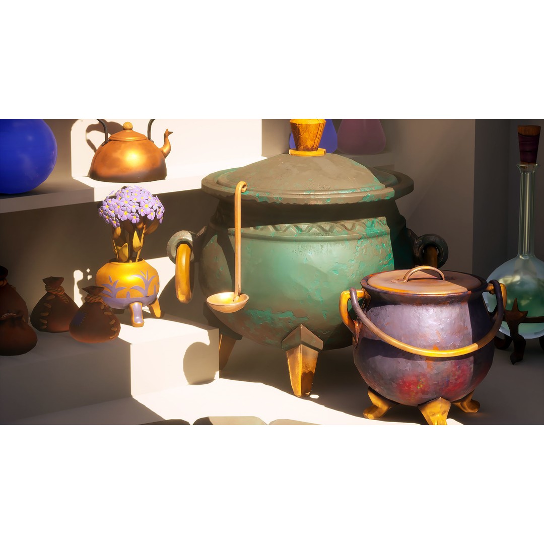 Potion Props 3D Model – Low Poly Fantasy Asset, FBX, PBR Textures - View 34