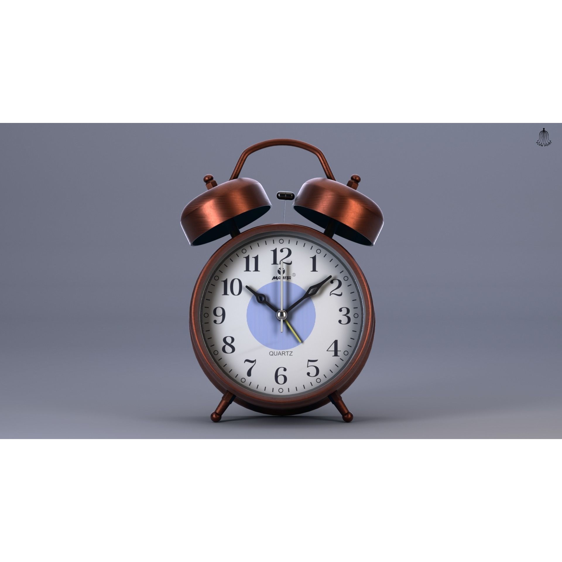 Antique Clock - High-Detail 3D Model - View 10