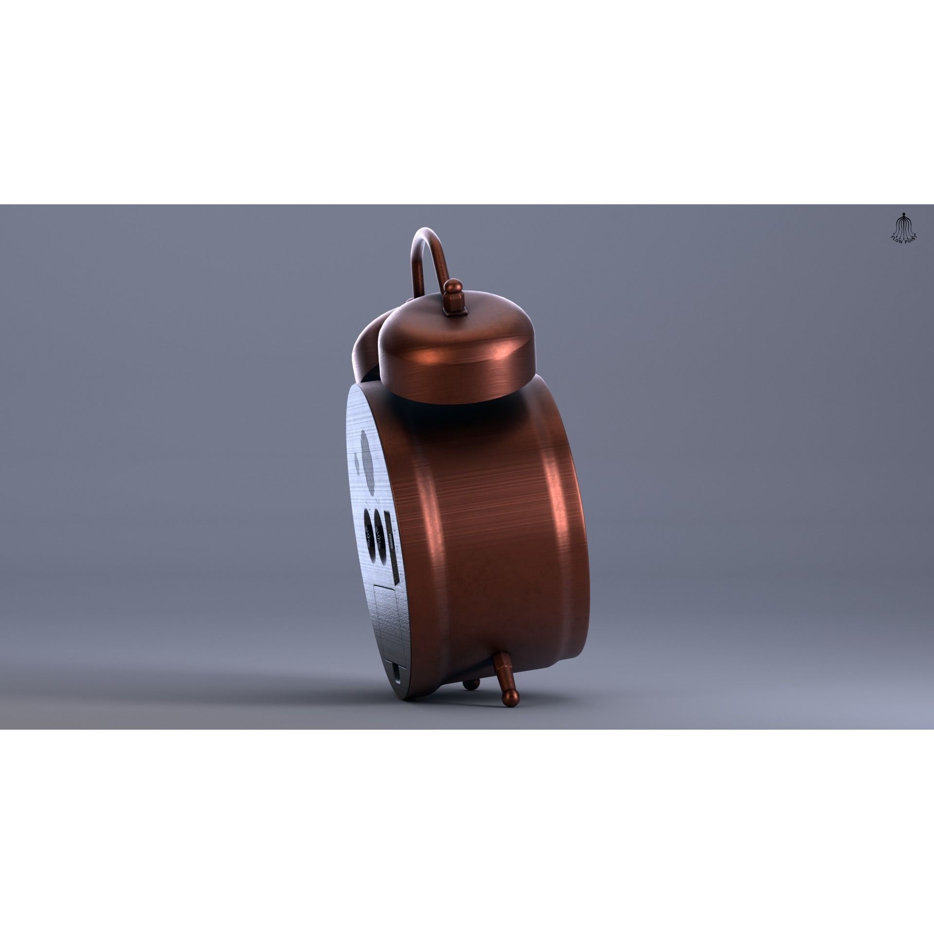 Antique Clock - High-Detail 3D Model - View 8