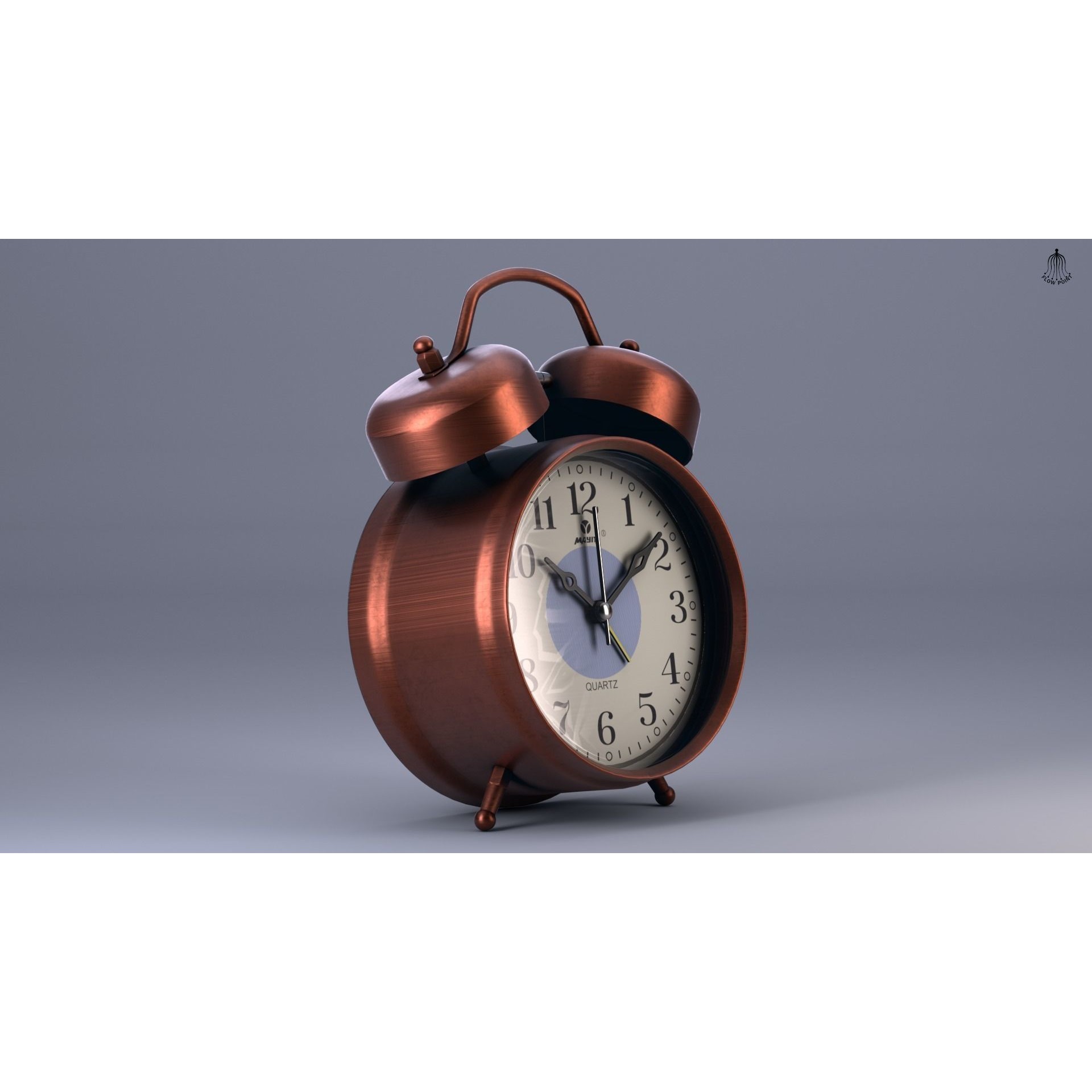 Antique Clock - High-Detail 3D Model - View 9