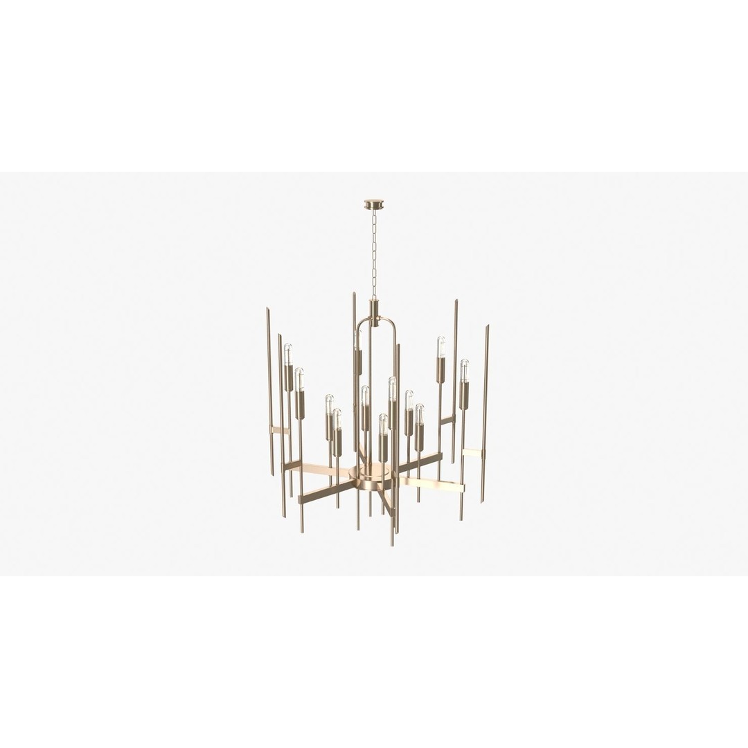 Hudson Valley Bari Chandelier 3D Model – Low Poly Interior Lighting, FBX, OBJ - View 11