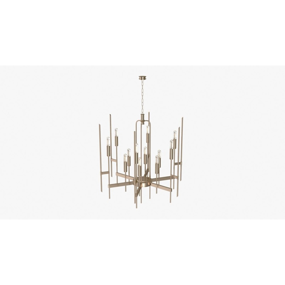 Hudson Valley Bari Chandelier 3D Model – Low Poly Interior Lighting, FBX, OBJ - View 12