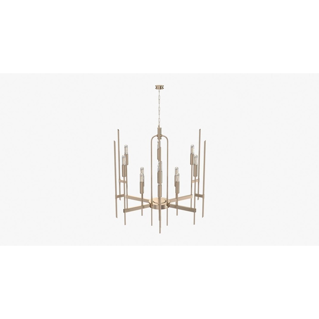 Hudson Valley Bari Chandelier 3D Model – Low Poly Interior Lighting, FBX, OBJ - View 14