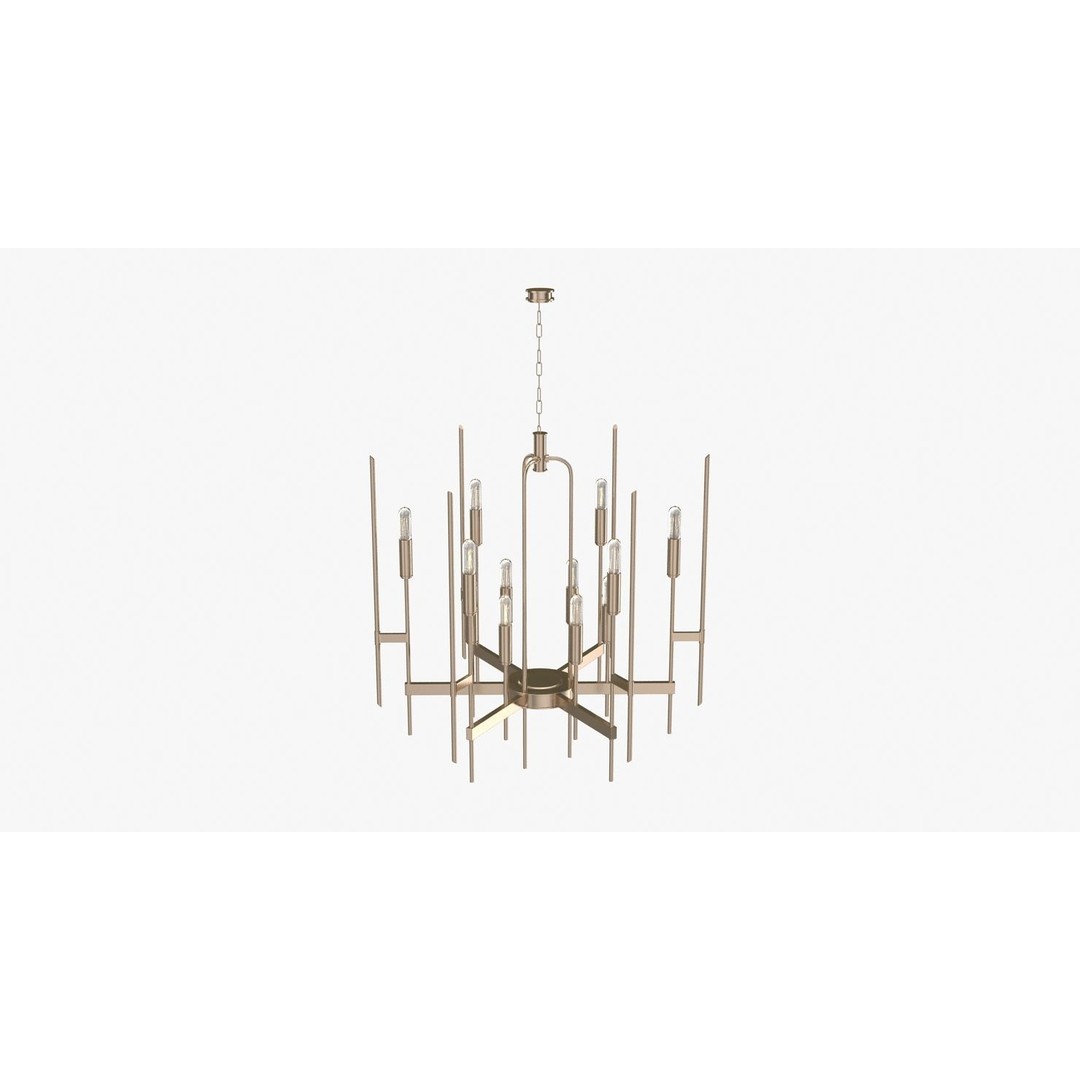 Hudson Valley Bari Chandelier 3D Model – Low Poly Interior Lighting, FBX, OBJ - View 15