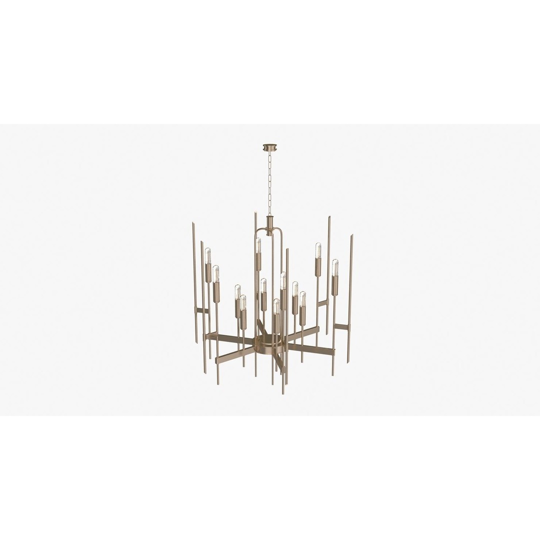 Hudson Valley Bari Chandelier 3D Model – Low Poly Interior Lighting, FBX, OBJ - View 16