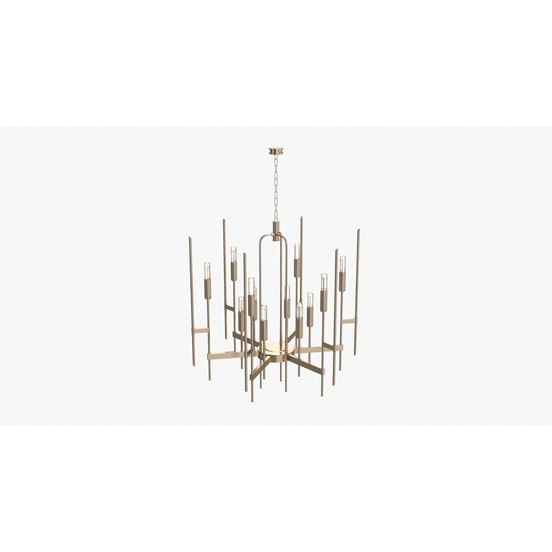 Hudson Valley Bari Chandelier 3D Model – Low Poly Interior Lighting, FBX, OBJ - View 17