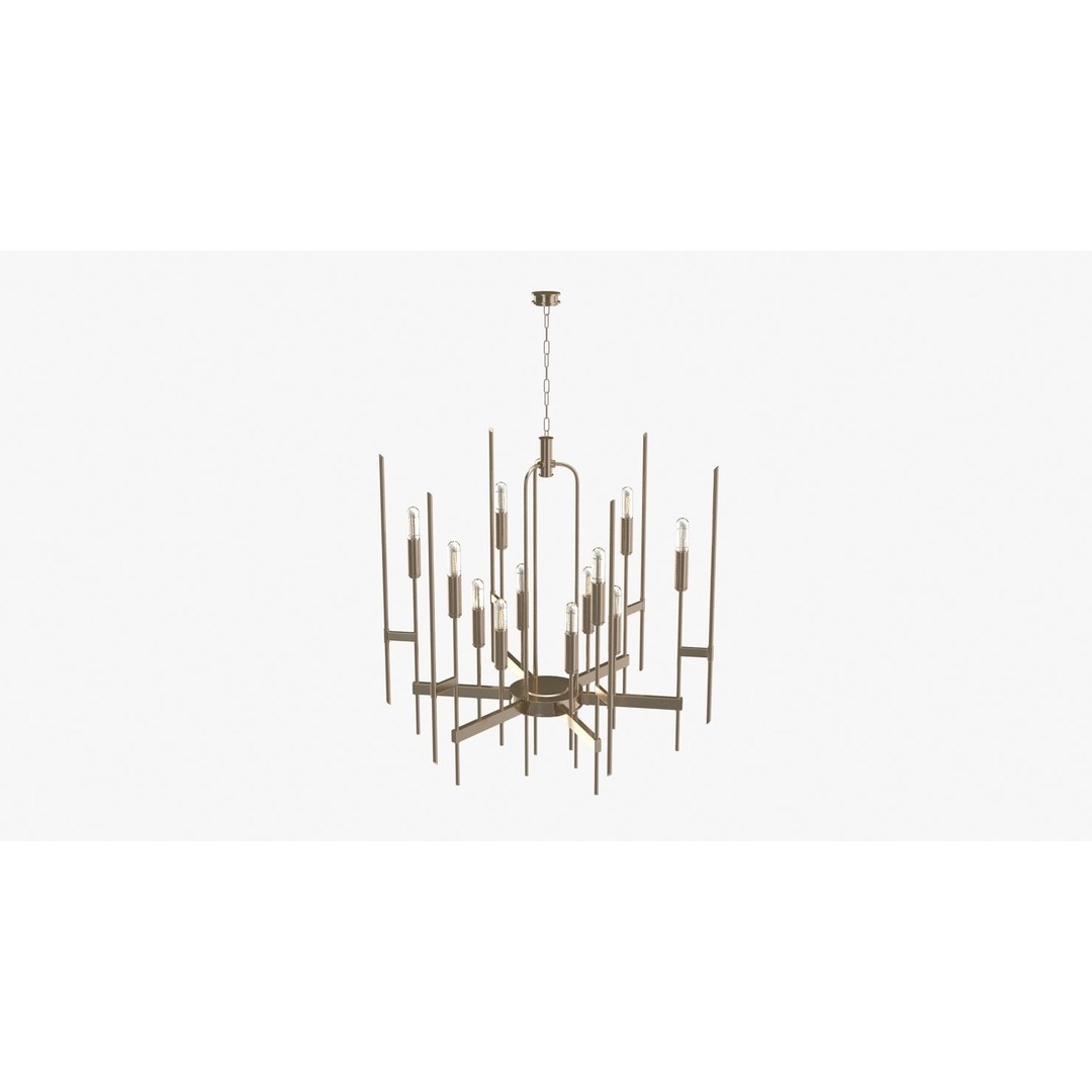 Hudson Valley Bari Chandelier 3D Model – Low Poly Interior Lighting, FBX, OBJ - View 18