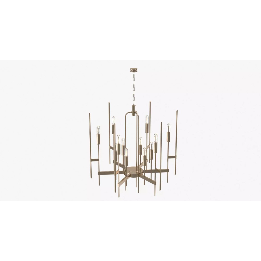 Hudson Valley Bari Chandelier 3D Model – Low Poly Interior Lighting, FBX, OBJ - View 2