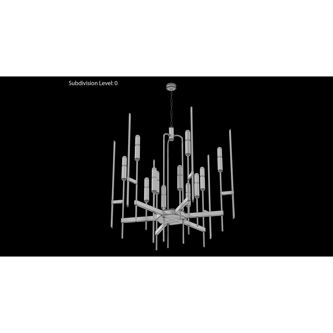 Hudson Valley Bari Chandelier 3D Model – Low Poly Interior Lighting, FBX, OBJ - View 21