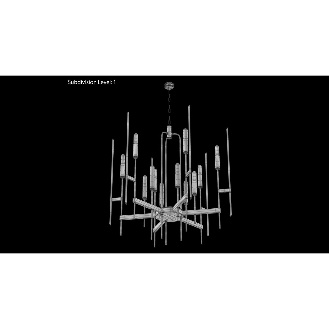 Hudson Valley Bari Chandelier 3D Model – Low Poly Interior Lighting, FBX, OBJ - View 22