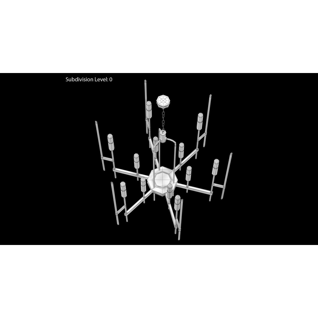 Hudson Valley Bari Chandelier 3D Model – Low Poly Interior Lighting, FBX, OBJ - View 23