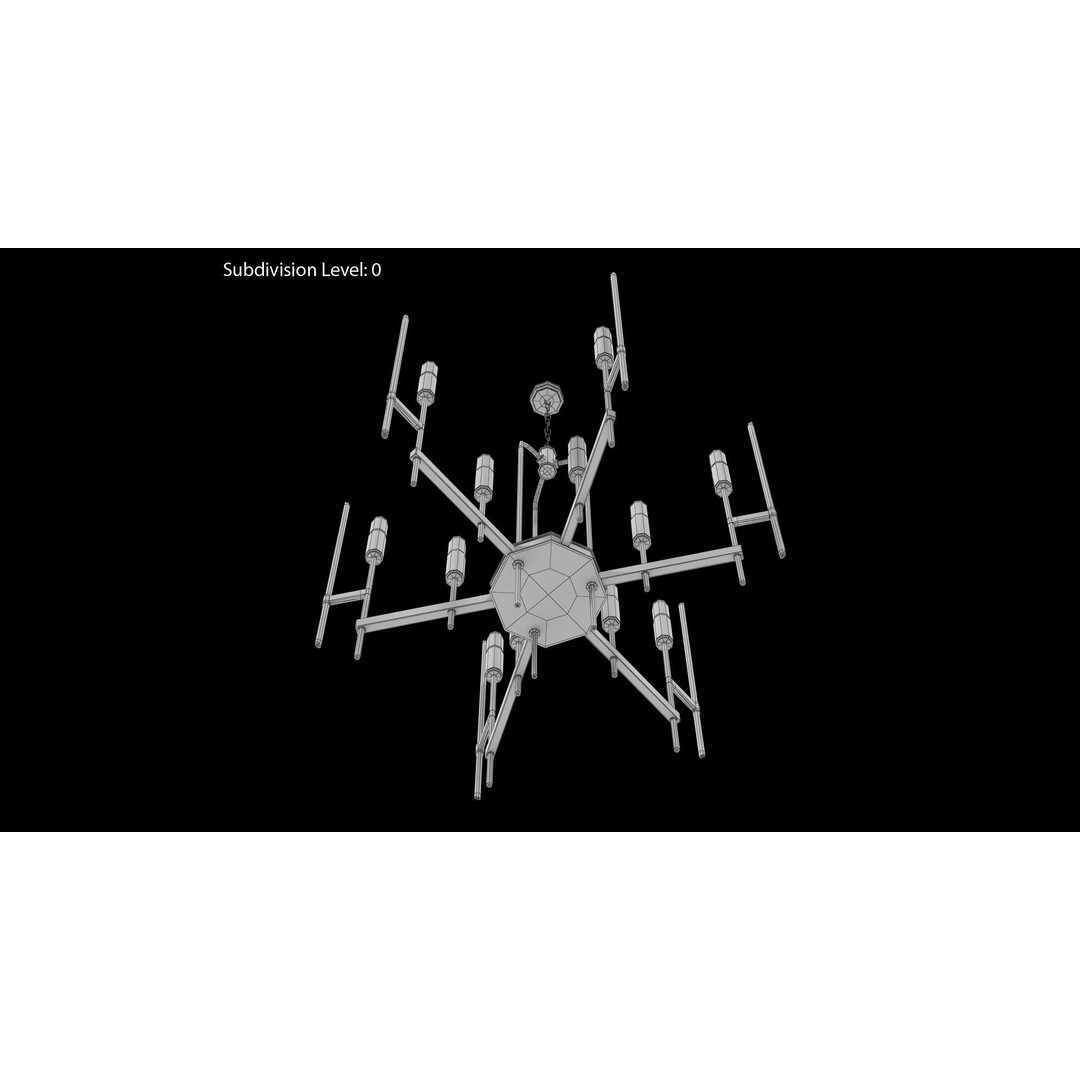 Hudson Valley Bari Chandelier 3D Model – Low Poly Interior Lighting, FBX, OBJ - View 25