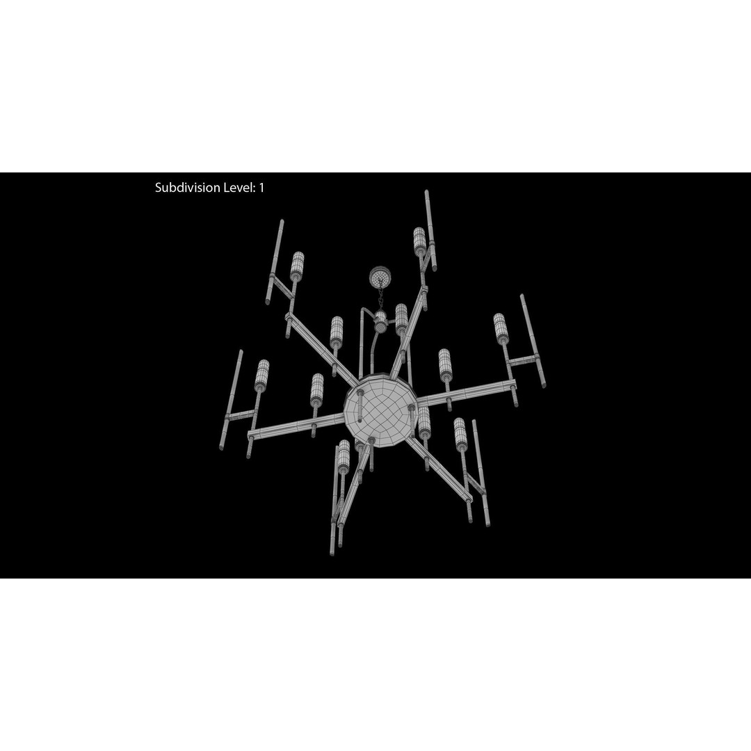 Hudson Valley Bari Chandelier 3D Model – Low Poly Interior Lighting, FBX, OBJ - View 26