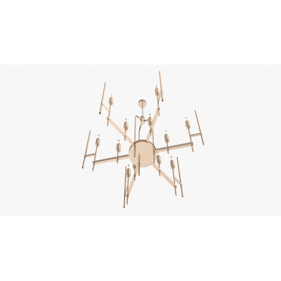 Hudson Valley Bari Chandelier 3D Model – Low Poly Interior Lighting, FBX, OBJ - View 6
