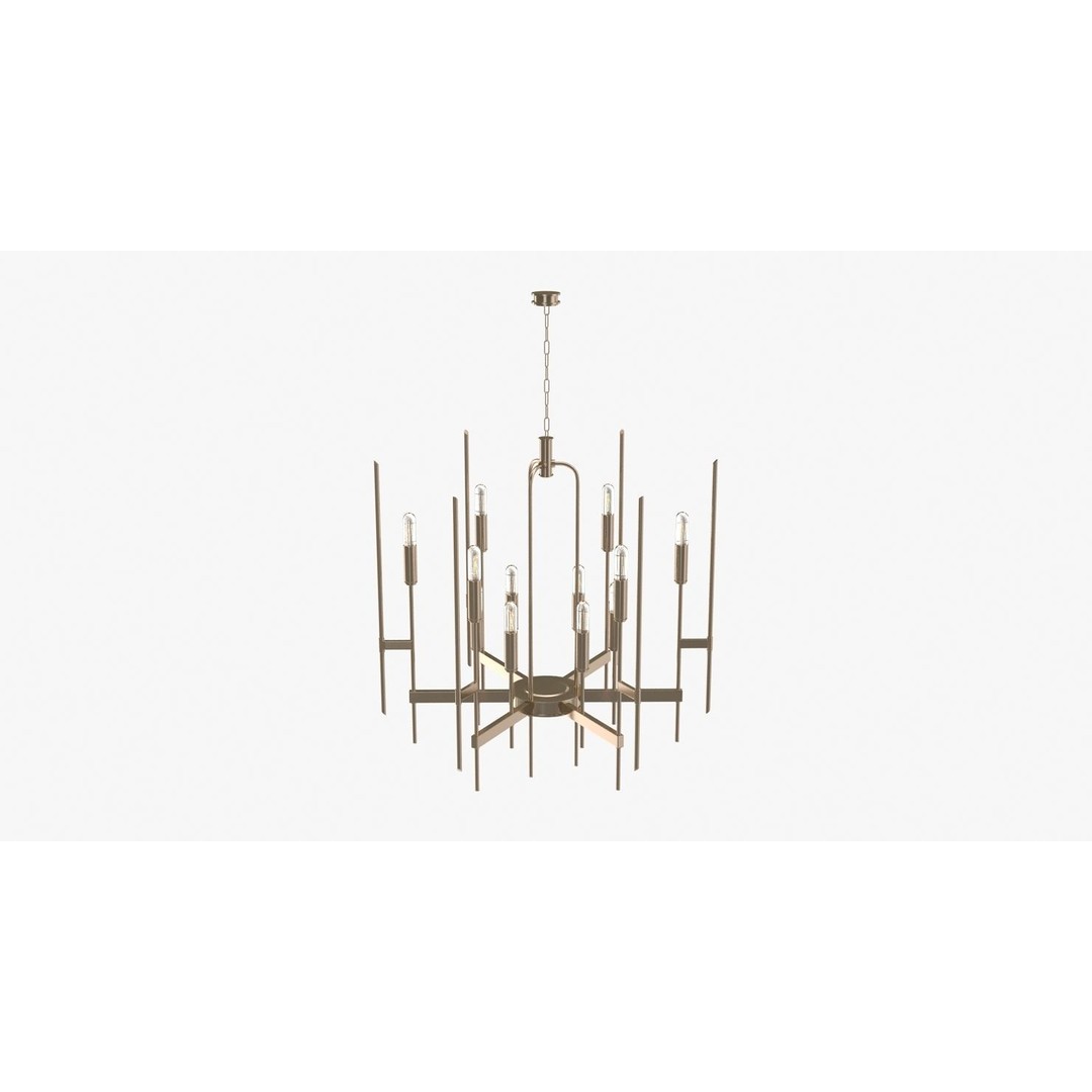 Hudson Valley Bari Chandelier 3D Model – Low Poly Interior Lighting, FBX, OBJ - View 8