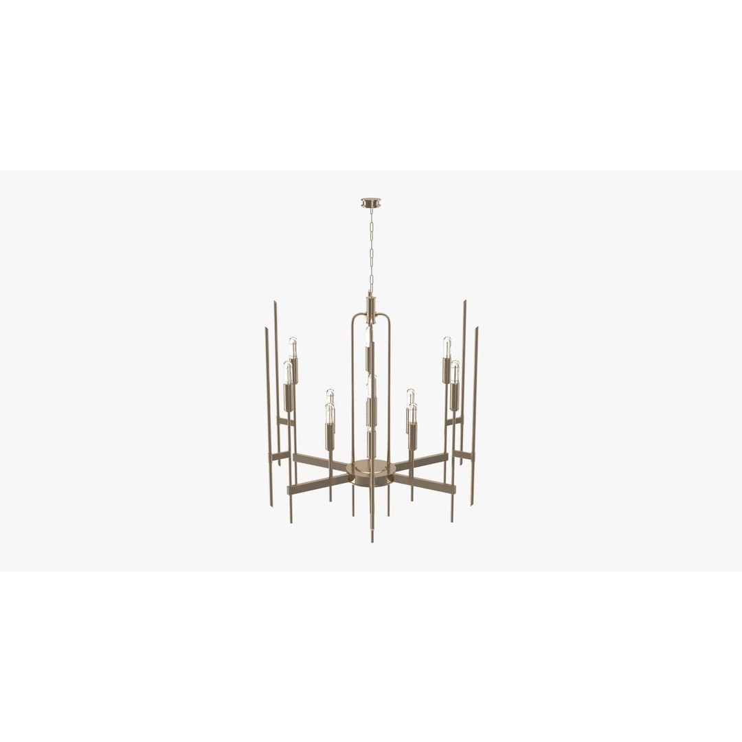 Hudson Valley Bari Chandelier 3D Model – Low Poly Interior Lighting, FBX, OBJ - View 9