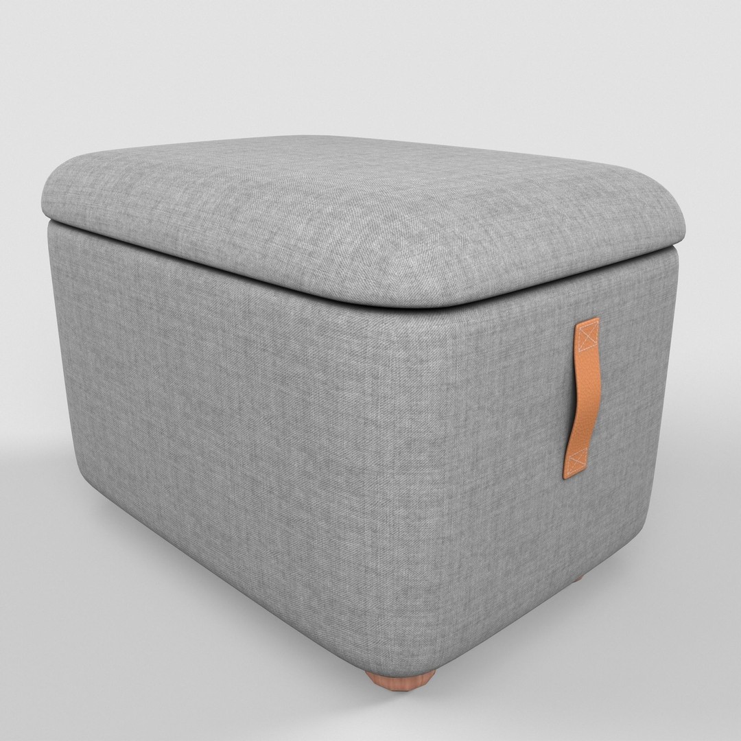 Oskarshamn Lounge Chair 3D Model – Low Poly Game-Ready Asset, FBX - View 10