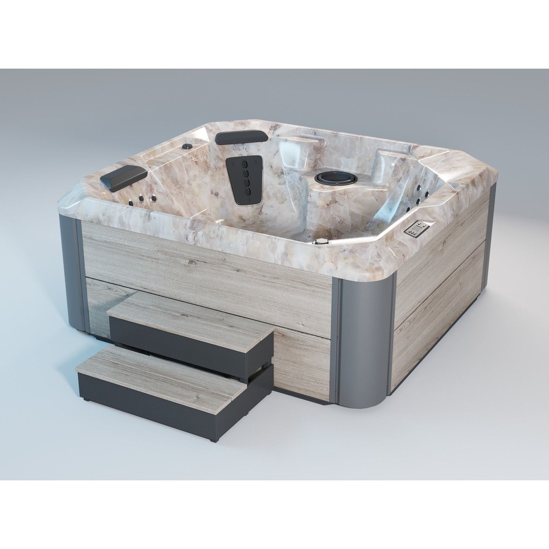 Jacuzzi Hot Tub 3D Model – Luxury Spa for Archviz, FBX & OBJ - View 6