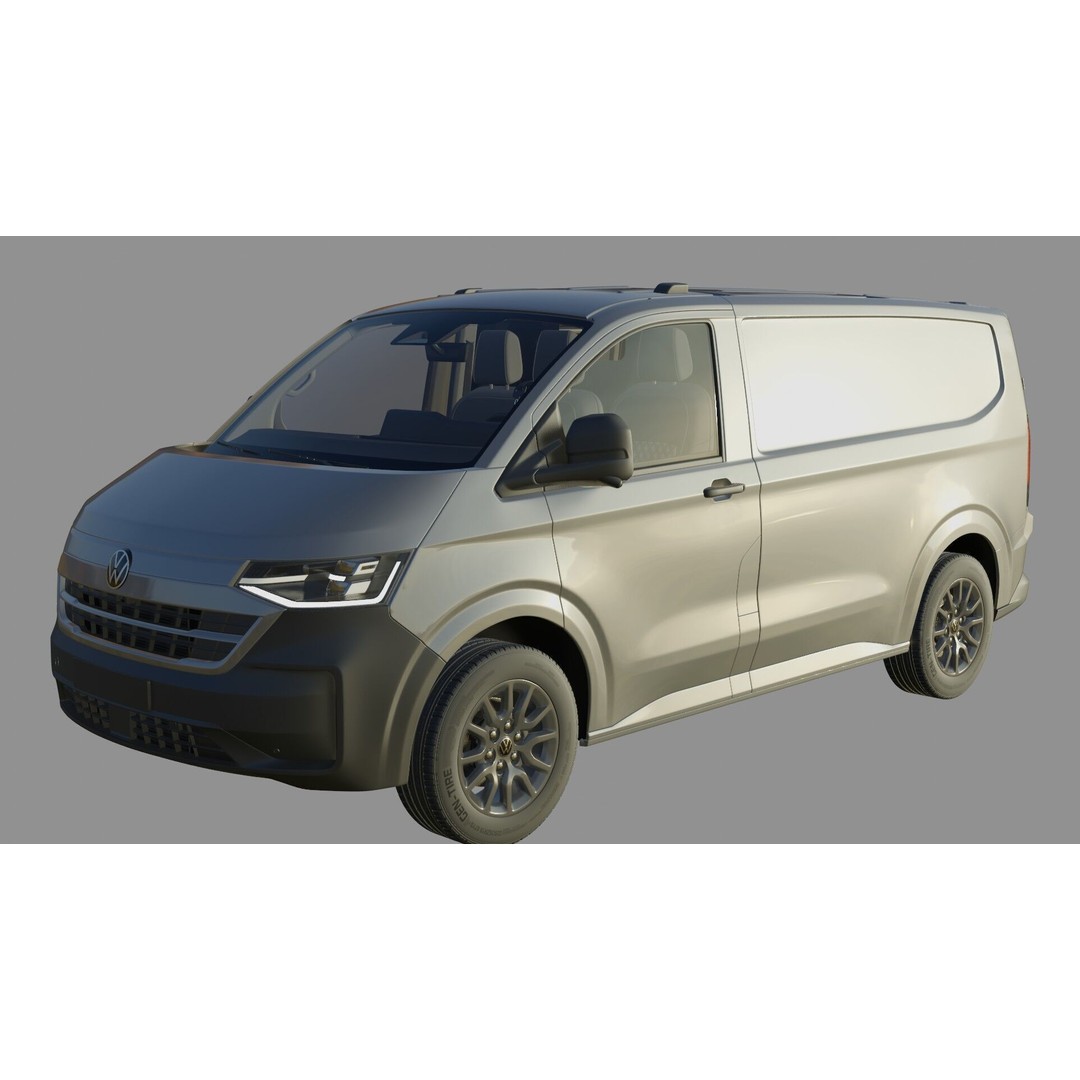 Volkswagen Transporter T7 Panel Van 3D Model – Detailed Interior, FBX & OBJ - View 21