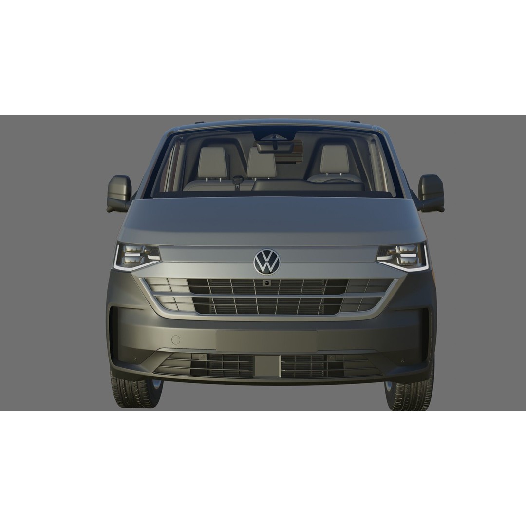 Volkswagen Transporter T7 Panel Van 3D Model – Detailed Interior, FBX & OBJ - View 24