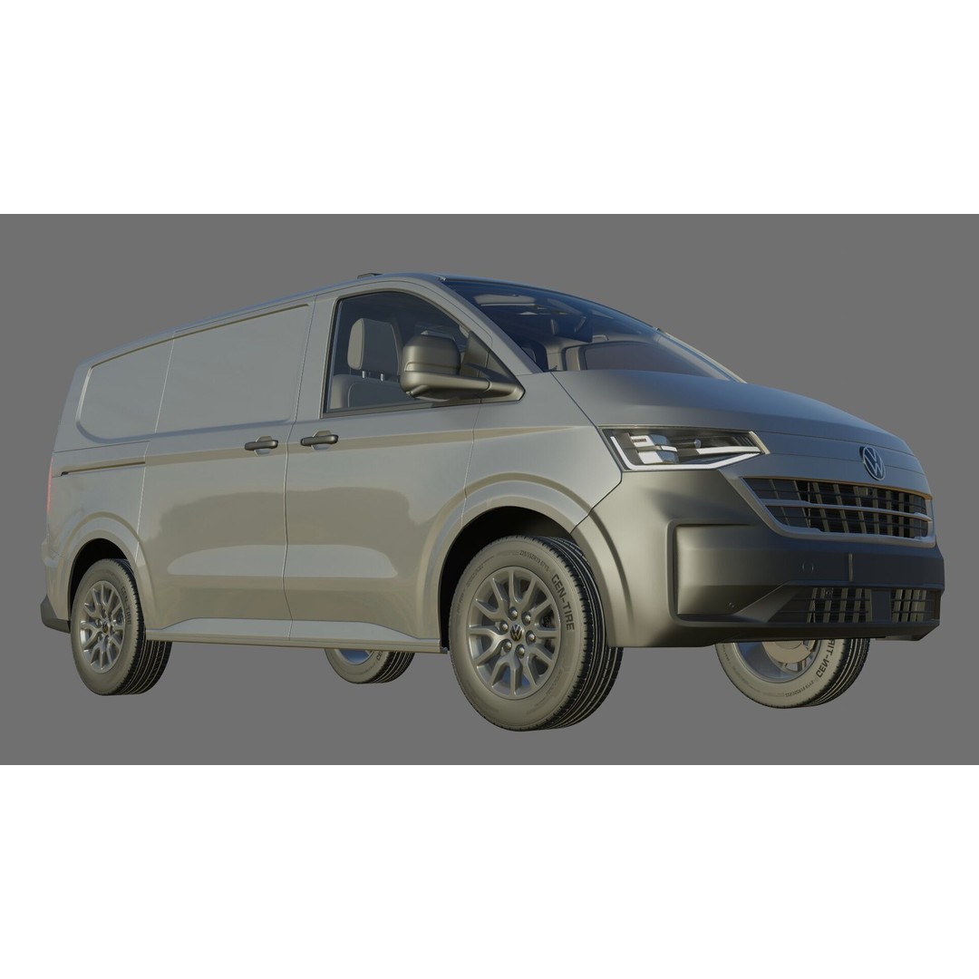 Volkswagen Transporter T7 Panel Van 3D Model – Detailed Interior, FBX & OBJ - View 26