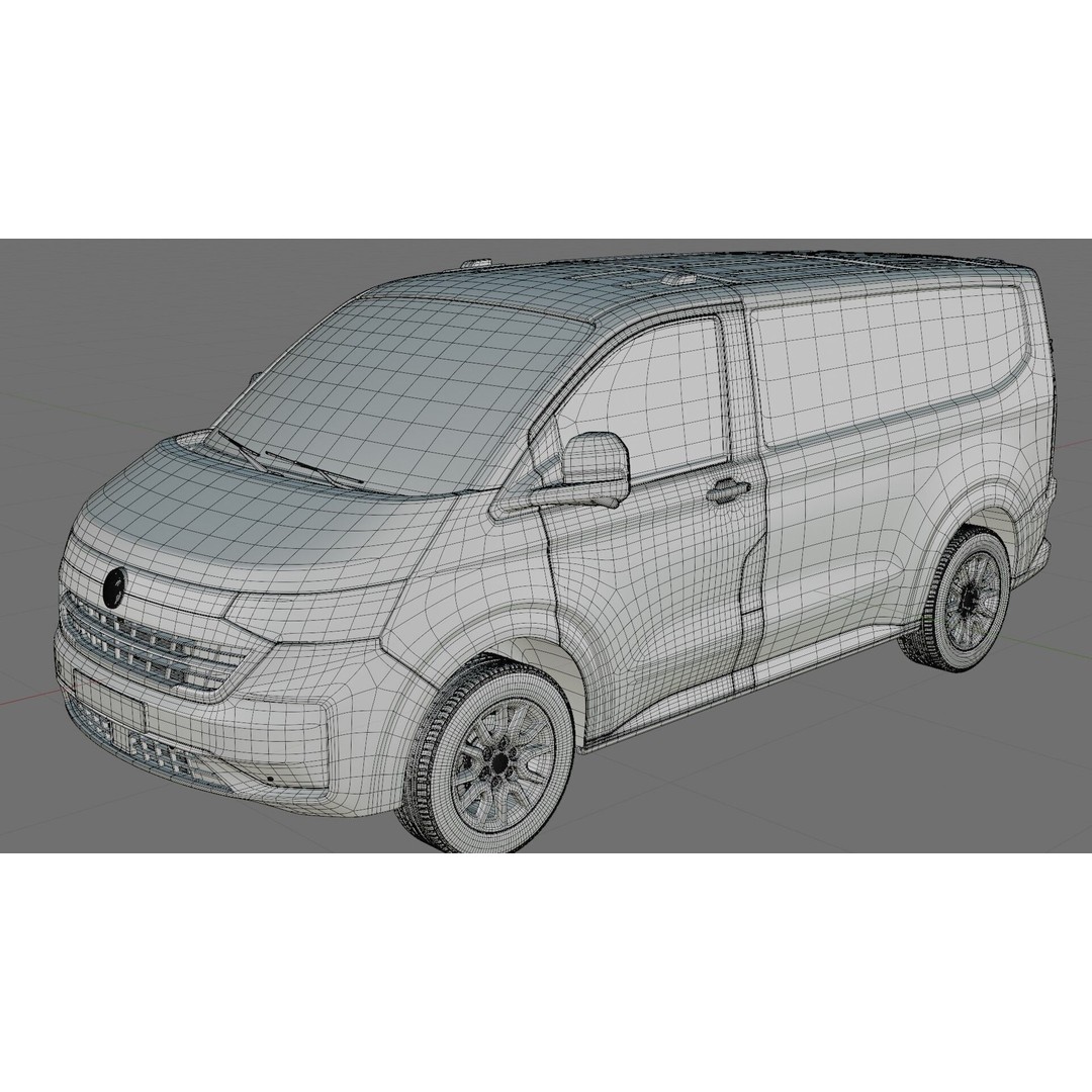 Volkswagen Transporter T7 Panel Van 3D Model – Detailed Interior, FBX & OBJ - View 34