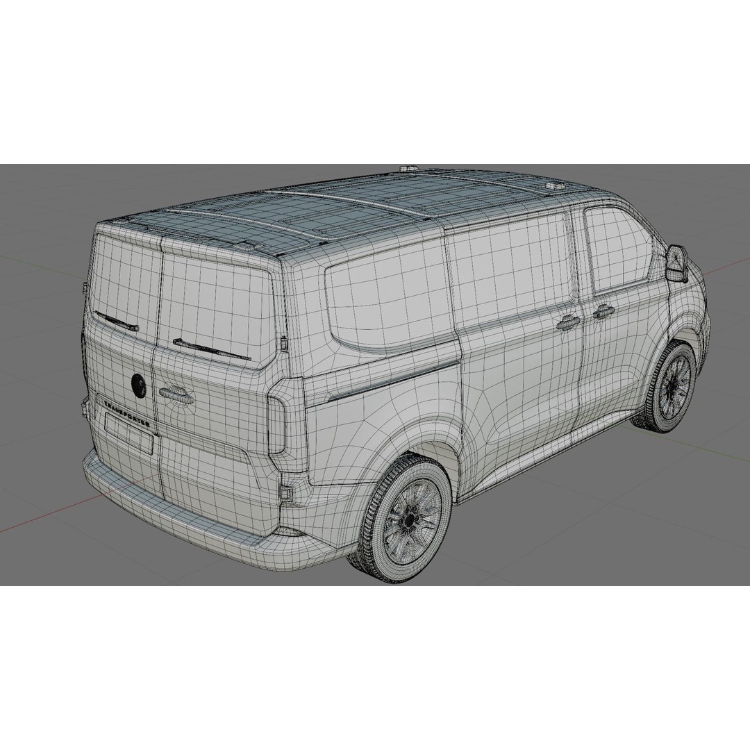 Volkswagen Transporter T7 Panel Van 3D Model – Detailed Interior, FBX & OBJ - View 35