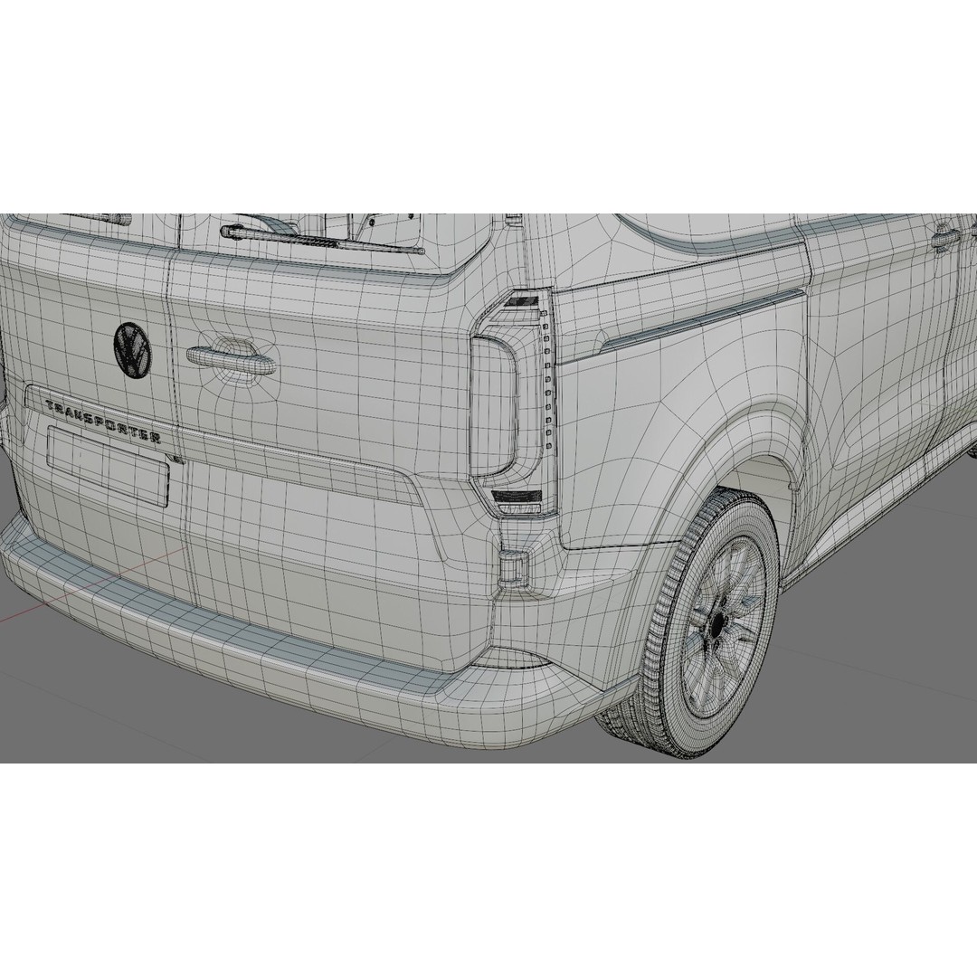 Volkswagen Transporter T7 Panel Van 3D Model – Detailed Interior, FBX & OBJ - View 37